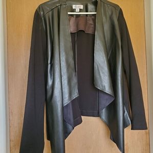 Denim and Company Open front faux leather Jacket